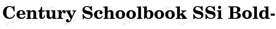 Century Schoolbook SSi Bold字体转换